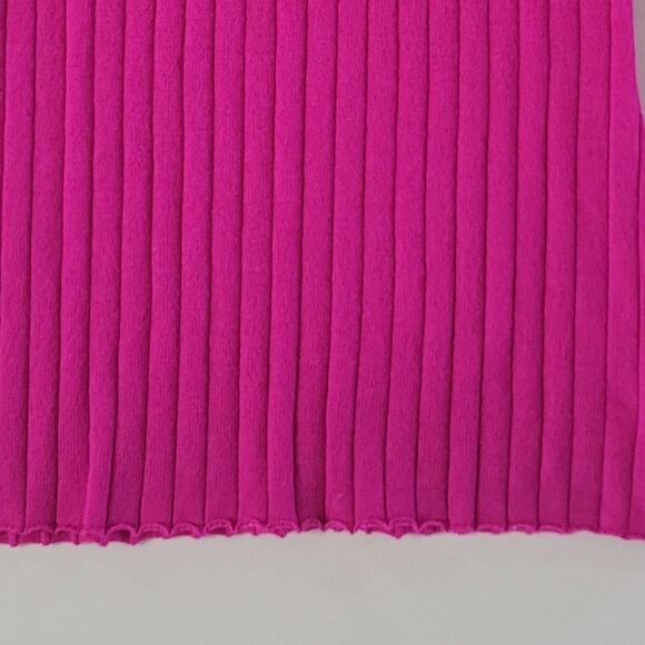 No Boundaries Women's Pink Ribbed-Knit Long Sleeve Pullover Sweater - Picture 9 of 13